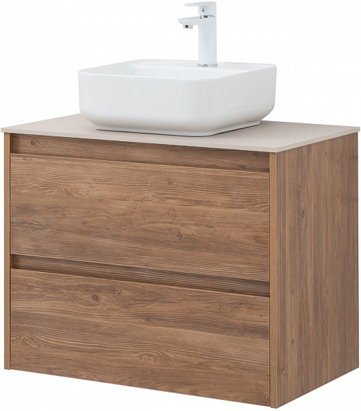 Тумба под раковину Aquanet Nova Lite 75 дуб шоколадный (2 ящика) 00287880
