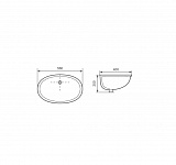 Раковина встраиваемая Aquatek AQ8091-00 56х40 см белая