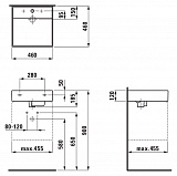 Рукомойник Laufen Kartell 8.1533.1.000.104.1 46 см