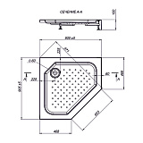 Поддон Nova Penta 90*90 (5-ти угольный)