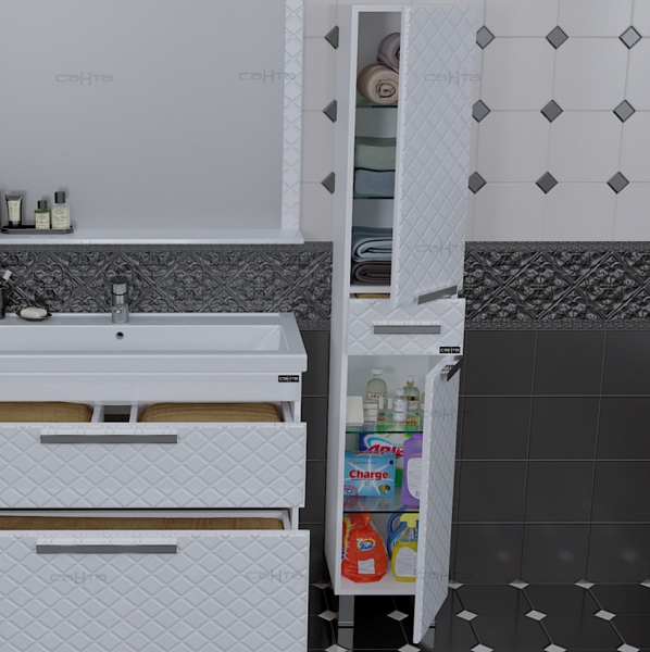 Шкаф-пенал Калипсо 30 напольный/подвесной Санта 517003N