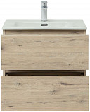 Тумба под раковину Aquanet Алвита New 60 2 ящика, дуб веллингтон белый 00277513