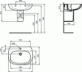 Раковина Ideal Standard Tesi 70 см T351201