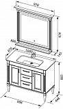 Комплект мебели для ванной Aquanet Селена 105 белый/серебро (3 ящика, 2 дверцы) 00233129