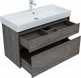 Тумба под раковину Aquanet Nova Lite 100 (SLIM SYNERGY) дуб рошелье, 2 ящика 00249941