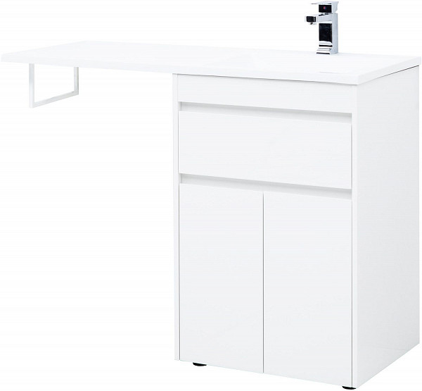 Тумба под раковину Aquanet Токио 58 белый (напольная, 1 ящик, 2 дверцы) 00237745