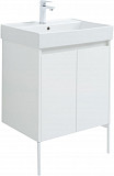 Тумба под раковину Aquanet Nova Lite 60 белый глянец (2 дверцы) 00298847
