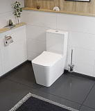 Унитаз-компакт "Koller Pool" KVADRO Rimless, сиденье дюропласт: SoftClose, Take Off, антибактериальное покрытие, система «Антивсплеск», механизм смыва Geberit