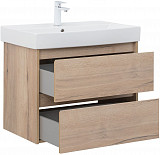 Тумба под раковину Aquanet Nova Lite 75 дуб крафт (2 ящика) 00287902