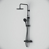 F0785A422  X-Joy, душ.система:  см-ль д/душа с ТМС, душ.штанга,верхний душ 220мм, ручн душ, черн.