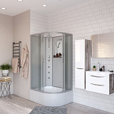 Душ.каб. NG-2310-14LBKTG (1200х800х2100-2400) высокий поддон(40см) стекло МАТОВОЕ 4 места