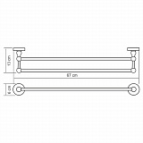 Штанга для полотенец двойная Wasserkraft Diemel K-2240