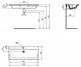 Раковина Ideal Standard Connect Air E027401 104 см