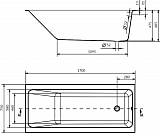 Акриловая ванна Cersanit Crea 170x75 P-WP-CREA*170NL