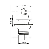 Донный клапан для раковины Alcaplast A31