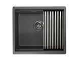 KS-5045U, ГРАФИТ МАТОВЫЙ, стальная кухонная мойка KITCHEN SPACE