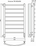 Полотенцесушитель электрический Terminus Классик П8 500х850