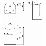 Раковина Laufen Ino 8.1030.2.000.104.1 56 см