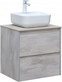 Тумба под раковину Aquanet Nova Lite 60 дуб белый (2 ящика) 00287874