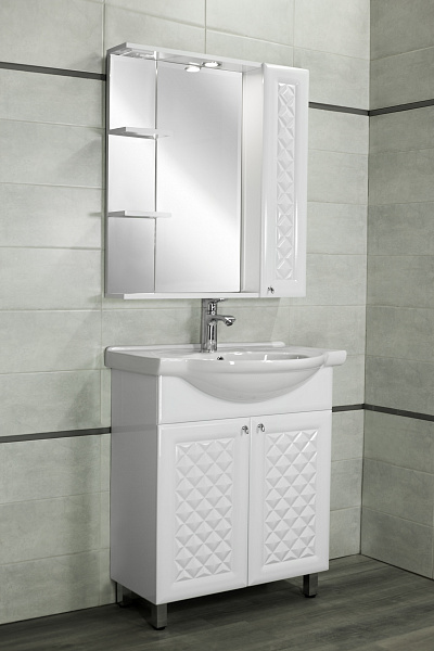 Тумба "Канна 75" с раковиной Байкал-75, Люкс ЛС-00002283