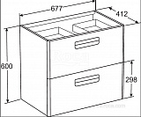 Тумба под раковину Roca The Gap 70 белый матовый ZRU9302733