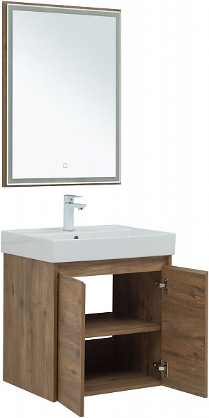 Мебель для ванной Aquanet Nova Lite 60 дуб рустикальный (2 дверцы) 00302534