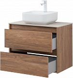 Тумба под раковину Aquanet Nova Lite 75 дуб шоколадный (2 ящика) 00287880
