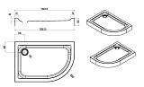 W54T-302L120W64 Orange Twin Slide 120.  Поддон для душ.уголка, левосторонний, 120x80, белый акрил