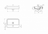 Раковина Cersanit Caspia 60 Square S-UM-CAS60/1-S-w