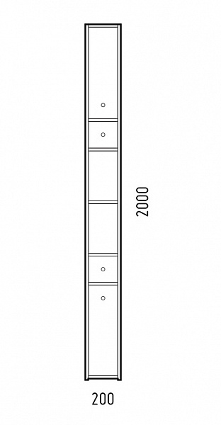 Шкаф-пенал Corozo Энри 20 см, SD-00000582