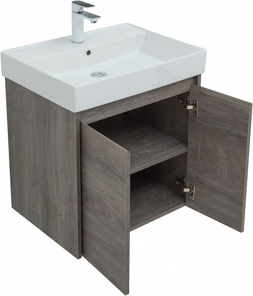 Мебель для ванной Aquanet Nova Lite 60 дуб рошелье (2 дверцы) 00302533