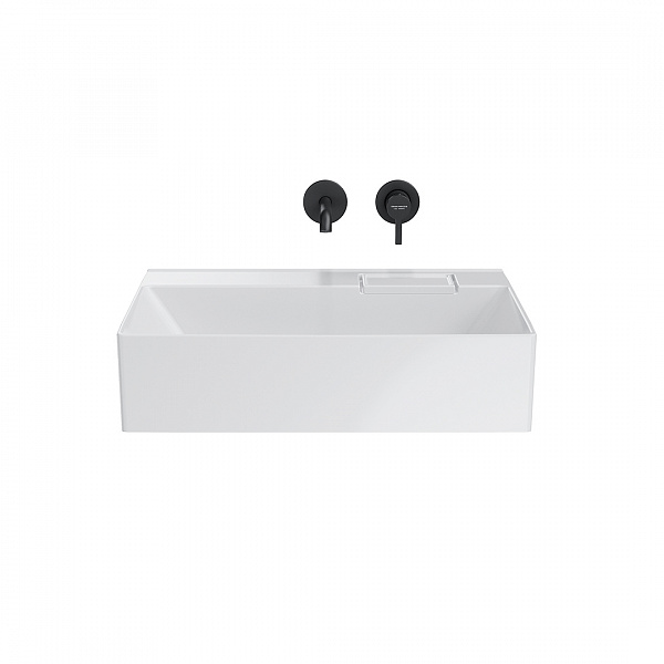 Раковина Kerama Marazzi LOGICA мебельная\подвесная без отверстий 60, белая глянцевая