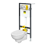 Комплект Viega Prevista + Hatria Erika Pro безободковый + сиденье SoftClose 792855ES