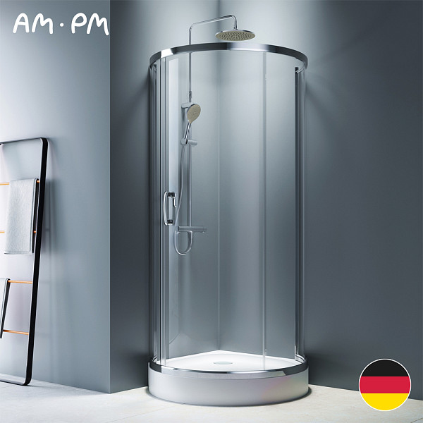 W83G-333-095CT Like Round 95 Душевое ограждение Like Round 95x95,  стекло прозрачное, проф хром глян