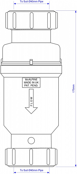 Сифон  McAlpine MRNRV40C-PB (пакет)