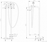 Смеситель для отдельностоящей ванны Bravat Summer Rain F677111C-B