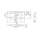 Раковина под тумбу Акватон - МИЛАН М 120 1A70663KML010