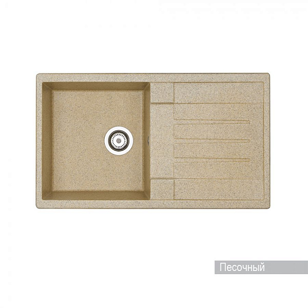 Мойка для кухни Aquaton Верона прямоугольная с крылом песочная 1A710032VR220