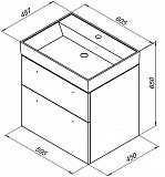 Тумба под раковину Aquanet Nova 60 белый (2 ящика) 00242279