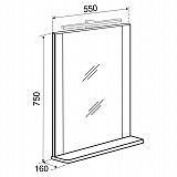 Зеркало со светильником АСТИ 55