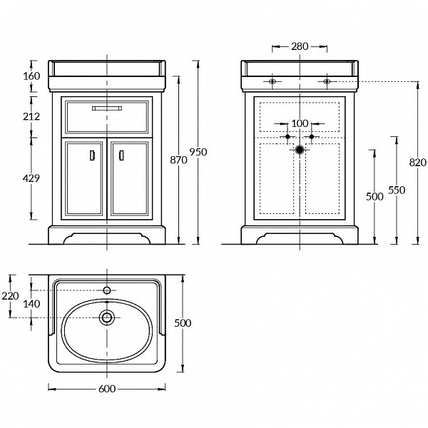 Тумба для раковины Kerama Marazzi Pompei 60 см PO.60.1\WHT