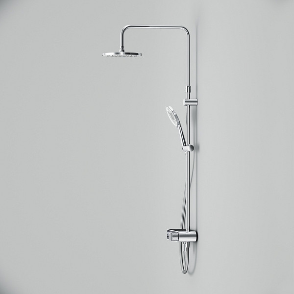 F0785A700 X-Joy, душ.система: см-ль-полка д/ванны/душа, душ.штанга, верхн. душ 220мм, ручн.душ, хром