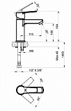 Смеситель для раковины AZARIO ENZO, хром (AZ-15714501)