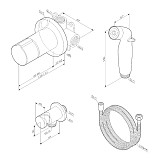 F40P85A00 X-Joy TouchReel, гигиенический набор для скрытого монтажа с нажимным смесителем для душа,