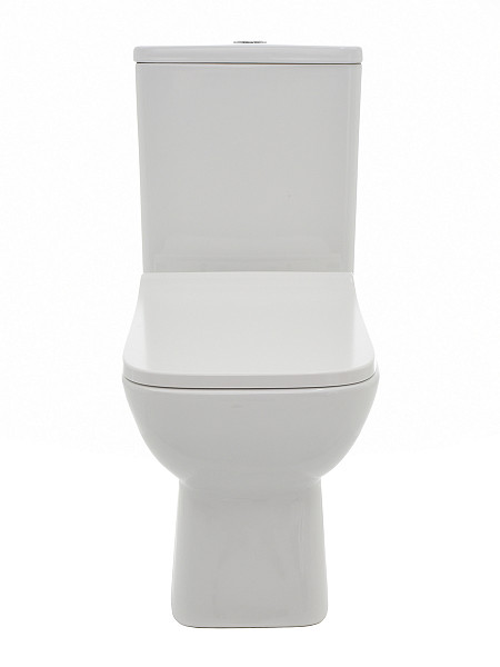 AQM1004 Унитаз напольный Rimless AQUAme с сиденьем SoftClose, горизонтальный выпуск. 615x350x410мм