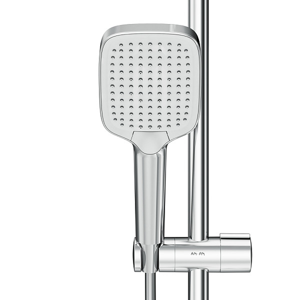 F078F500 Func, душ. система: см-ль д/ванны/душа с ТМС, душ.штанга, верхн. душ квадр., ручн.душ, хром