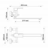 Смеситель для ванны с длинным изливом Wasserkraft Alme 1502L