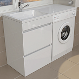 Тумба Emmy Джерси 50х86 с раковиной над стиральной машиной Камилла 1100