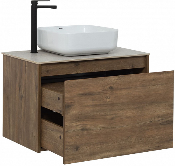 Тумба под раковину Aquanet Nova Lite 75 дуб рустикальный (1 ящик) 00249514