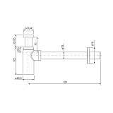Бутылочный сифон для умывальника, сатин, Optima Home, IDDIS, OPTBN00i84